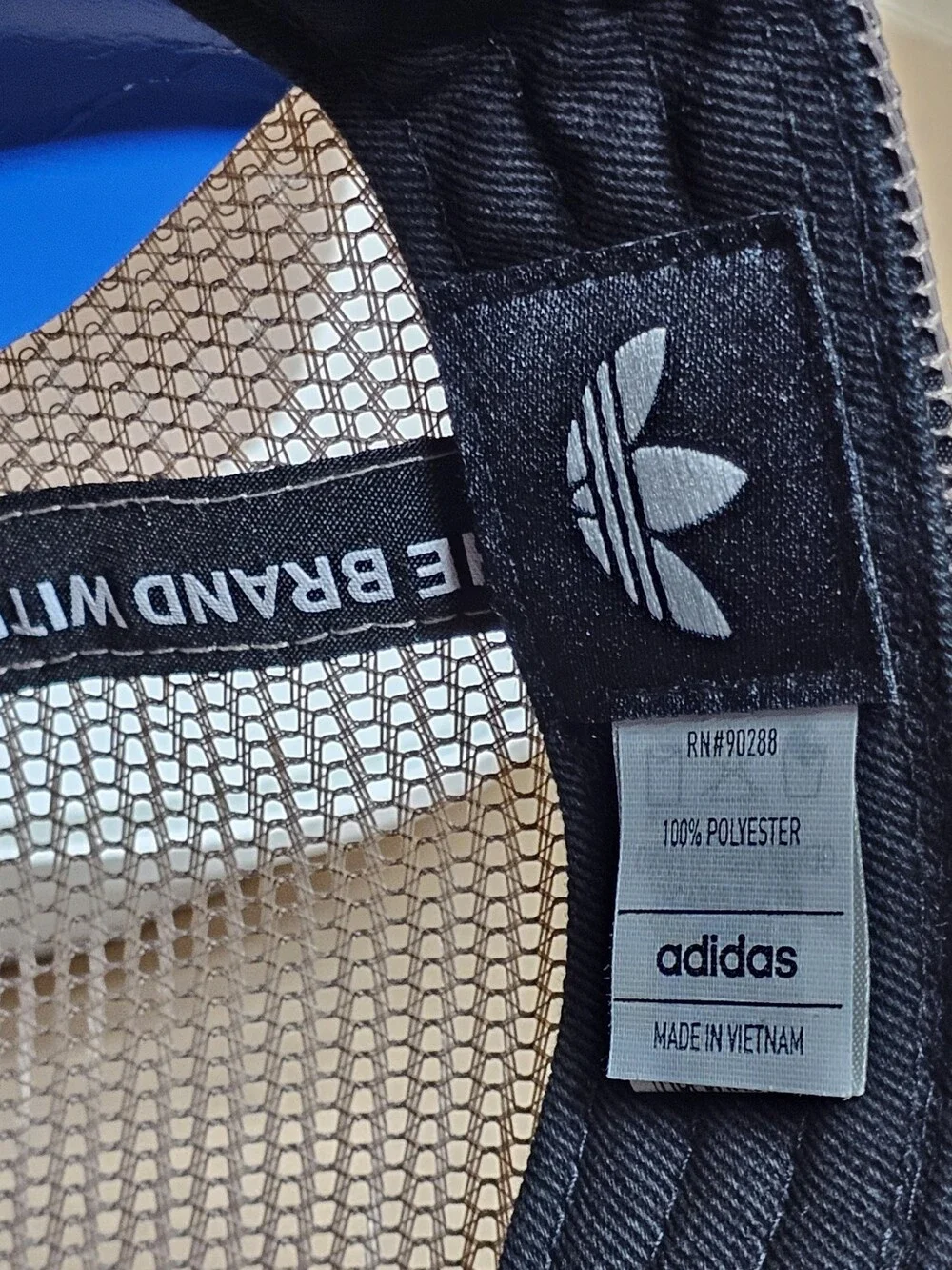 Adidas Originals Brown Mesh Trucker Hat Embroidered Leaf Rope One Size NWT